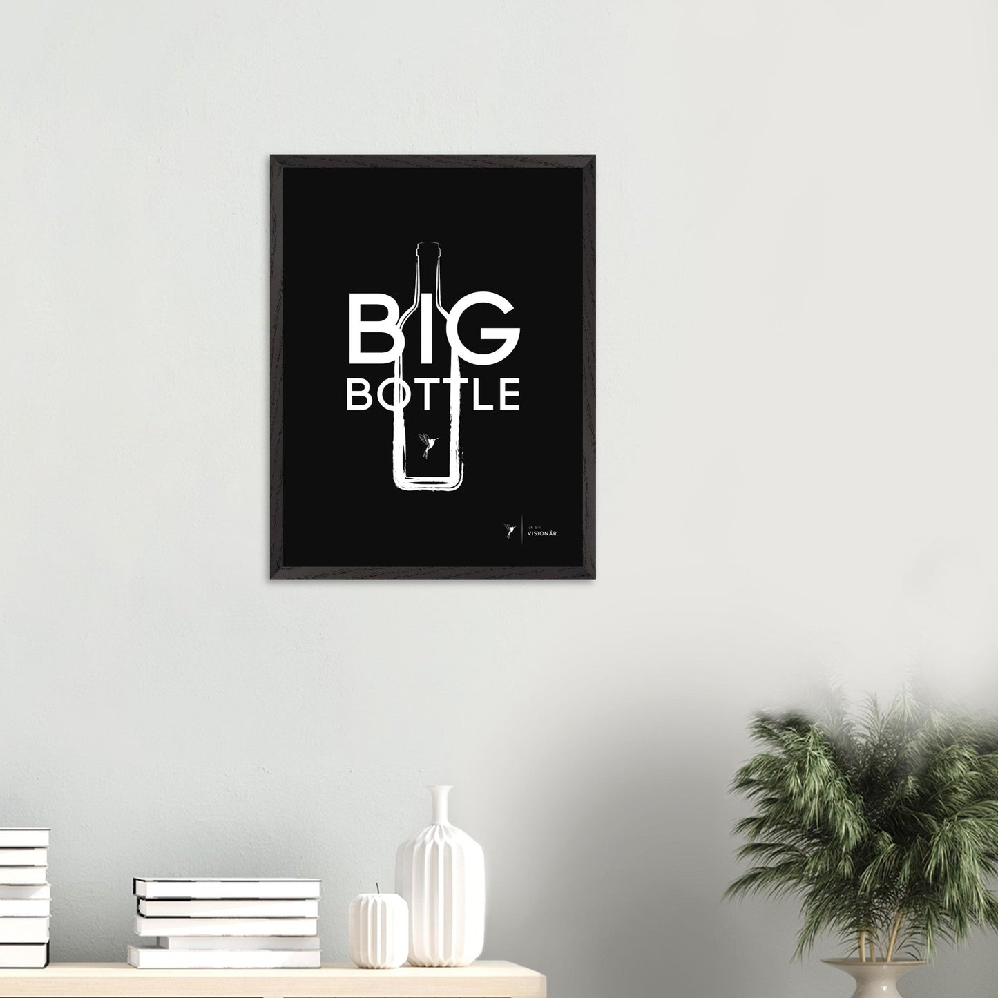 
                  
                    BIG BOTTLE Premium - Poster aus halbmattem Premium - Papier mit Holzrahmen 45x60 cm - Lukas Schmidt Wein
                  
                