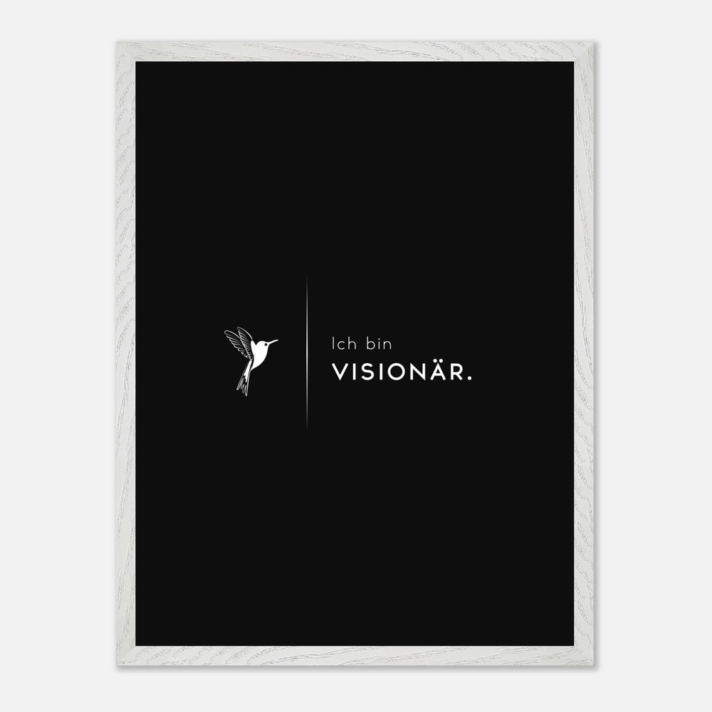 
                  
                    ICH BIN VISIONÄR Premium - Poster aus halbmattem Premium - Papier mit Holzrahmen 45x60 cm - Lukas Schmidt Wein
                  
                