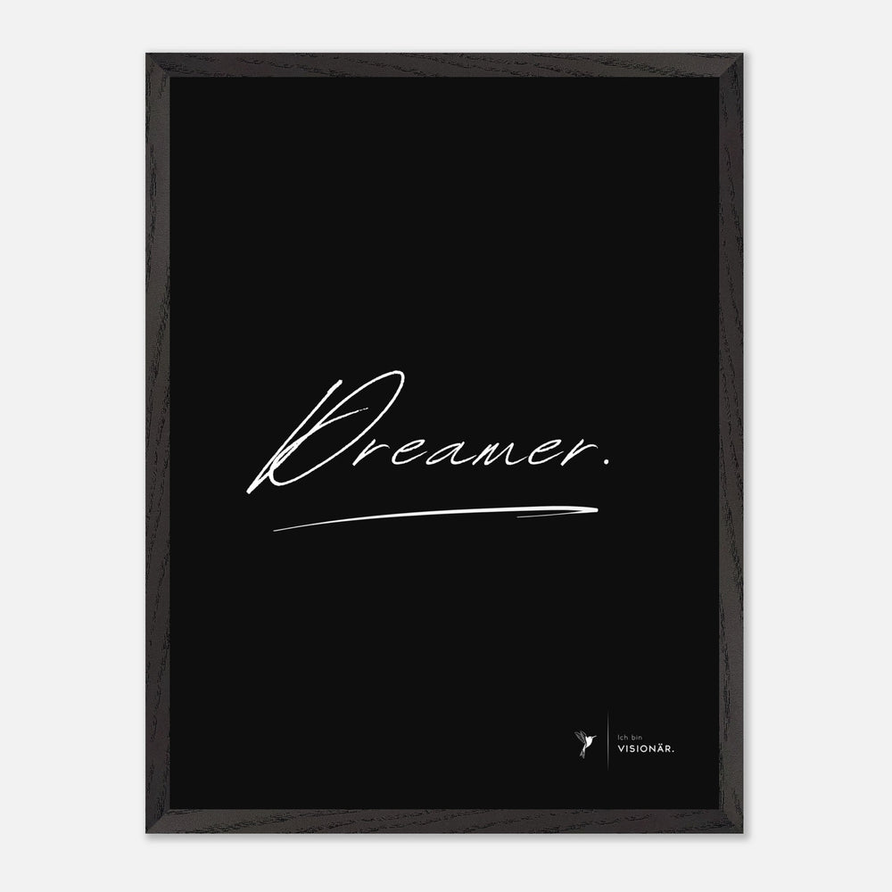 DREAMER Premium - Poster aus halbmattem Premium - Papier mit Holzrahmen 45x60 cm - Lukas Schmidt Wein