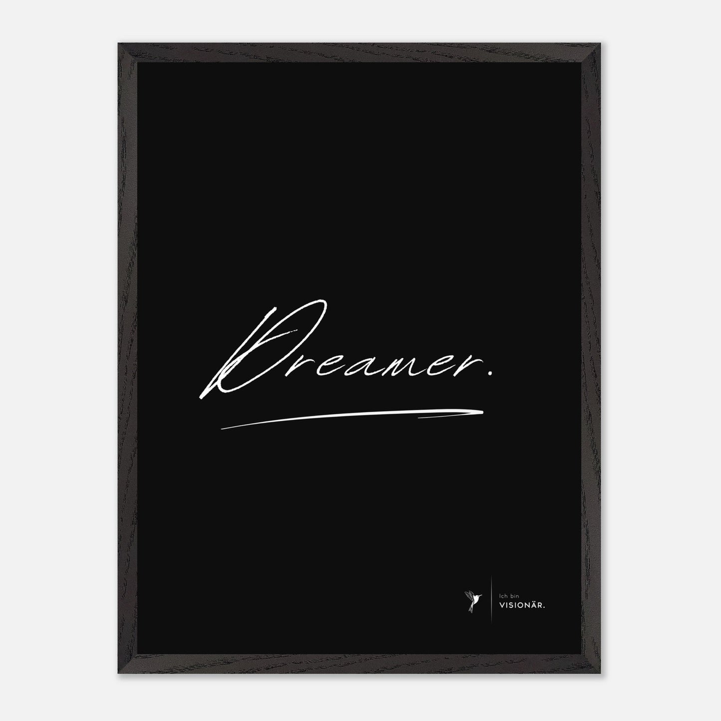 DREAMER Premium - Poster aus halbmattem Premium - Papier mit Holzrahmen 45x60 cm - Lukas Schmidt Wein