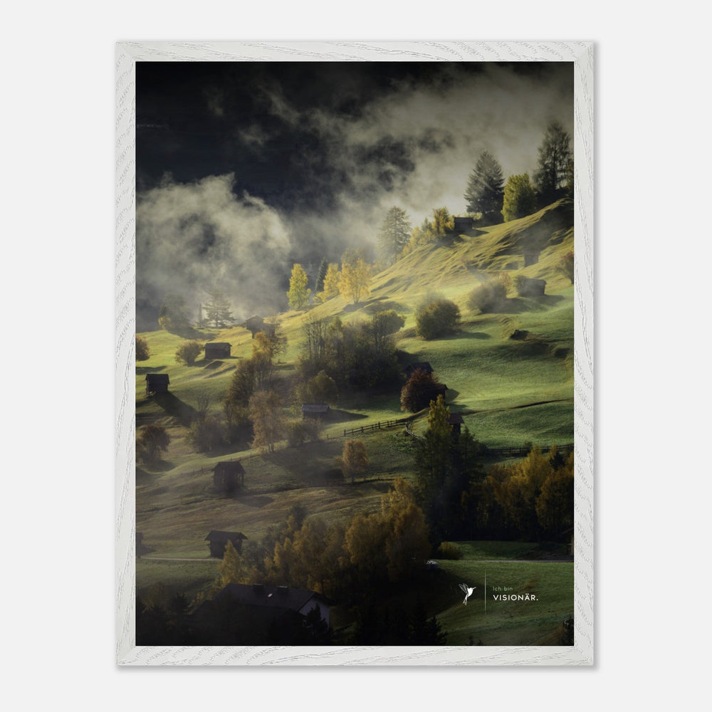 
                  
                    VISION PLACE ALMWIESE Premium - Poster aus halbmattem Premium - Papier mit Holzrahmen 45x60 cm - Lukas Schmidt Wein
                  
                