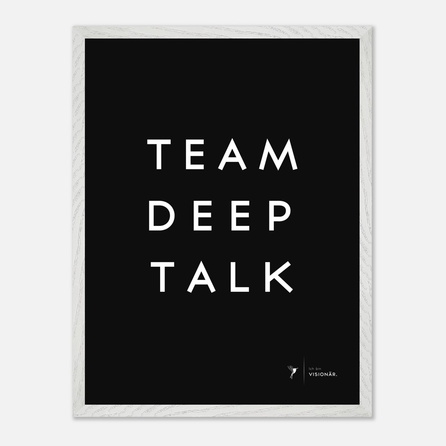 
                  
                    TEAM DEEP TALK Premium - Poster aus halbmattem Premium - Papier mit Holzrahmen 45x60 cm - Lukas Schmidt Wein
                  
                