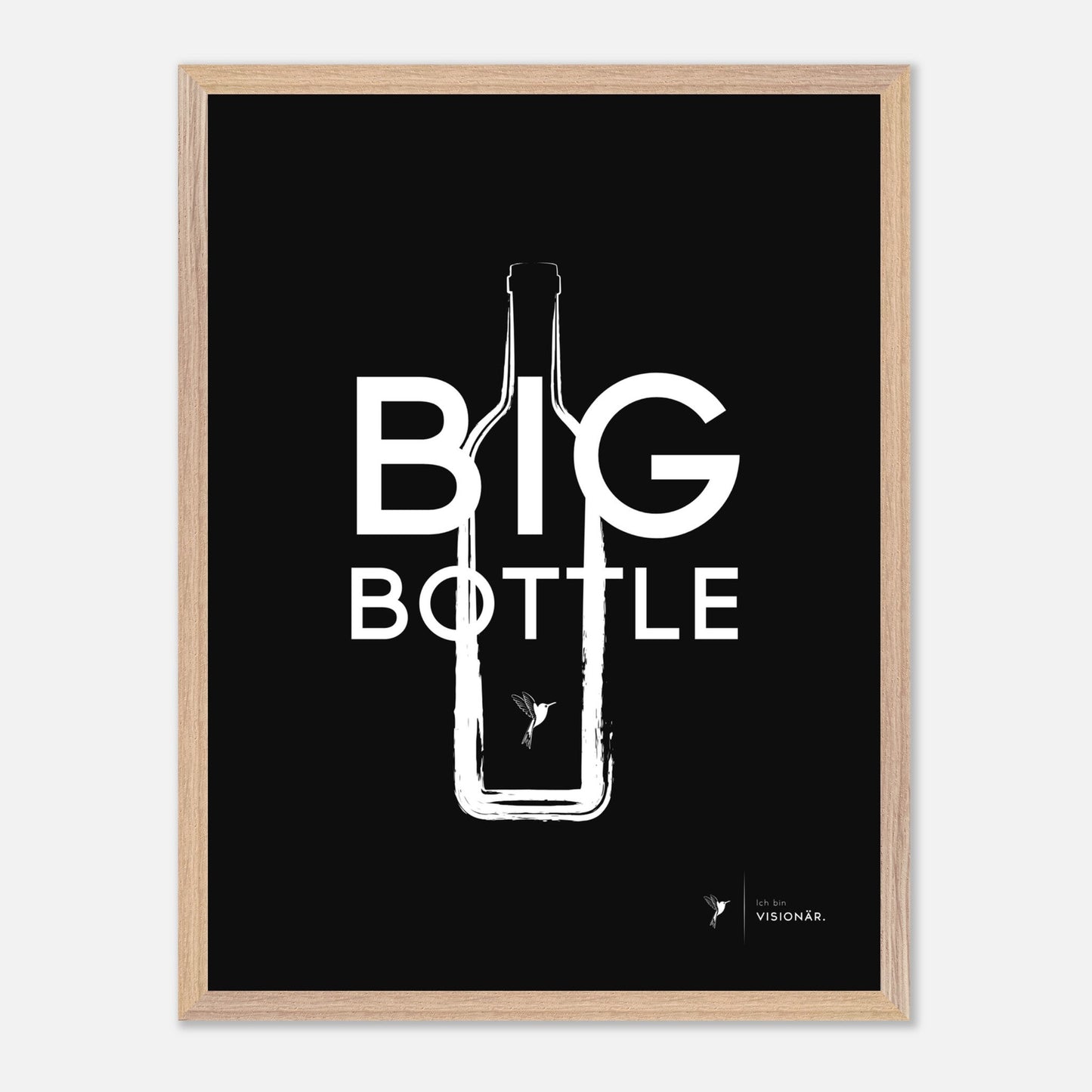 
                  
                    BIG BOTTLE Premium - Poster aus halbmattem Premium - Papier mit Holzrahmen 45x60 cm - Lukas Schmidt Wein
                  
                