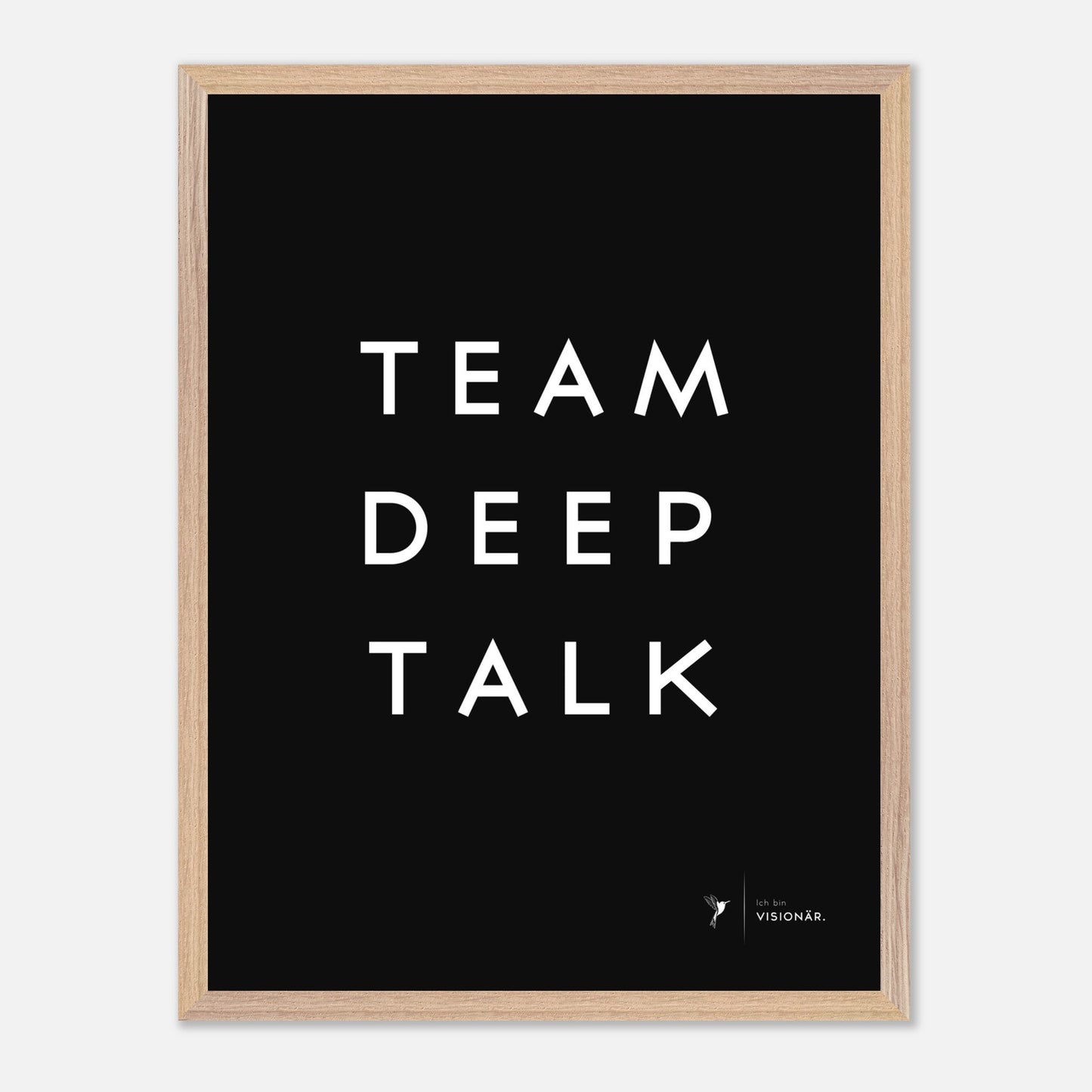 
                  
                    TEAM DEEP TALK Premium - Poster aus halbmattem Premium - Papier mit Holzrahmen 45x60 cm - Lukas Schmidt Wein
                  
                