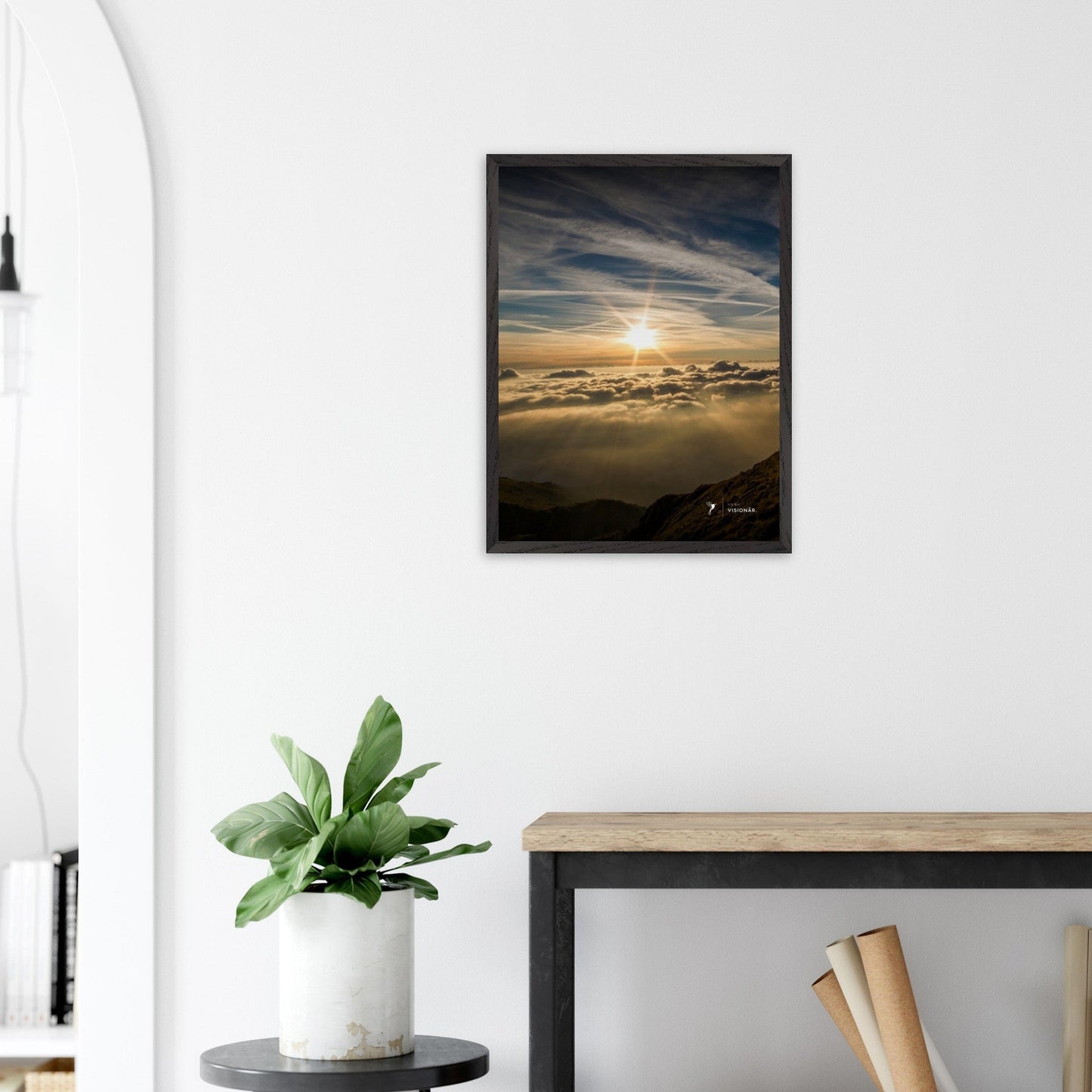 
                  
                    VISION PLACE SONNENUNTERGANG Premium - Poster aus halbmattem Premium - Papier mit Holzrahmen 45x60 cm - Lukas Schmidt Wein
                  
                