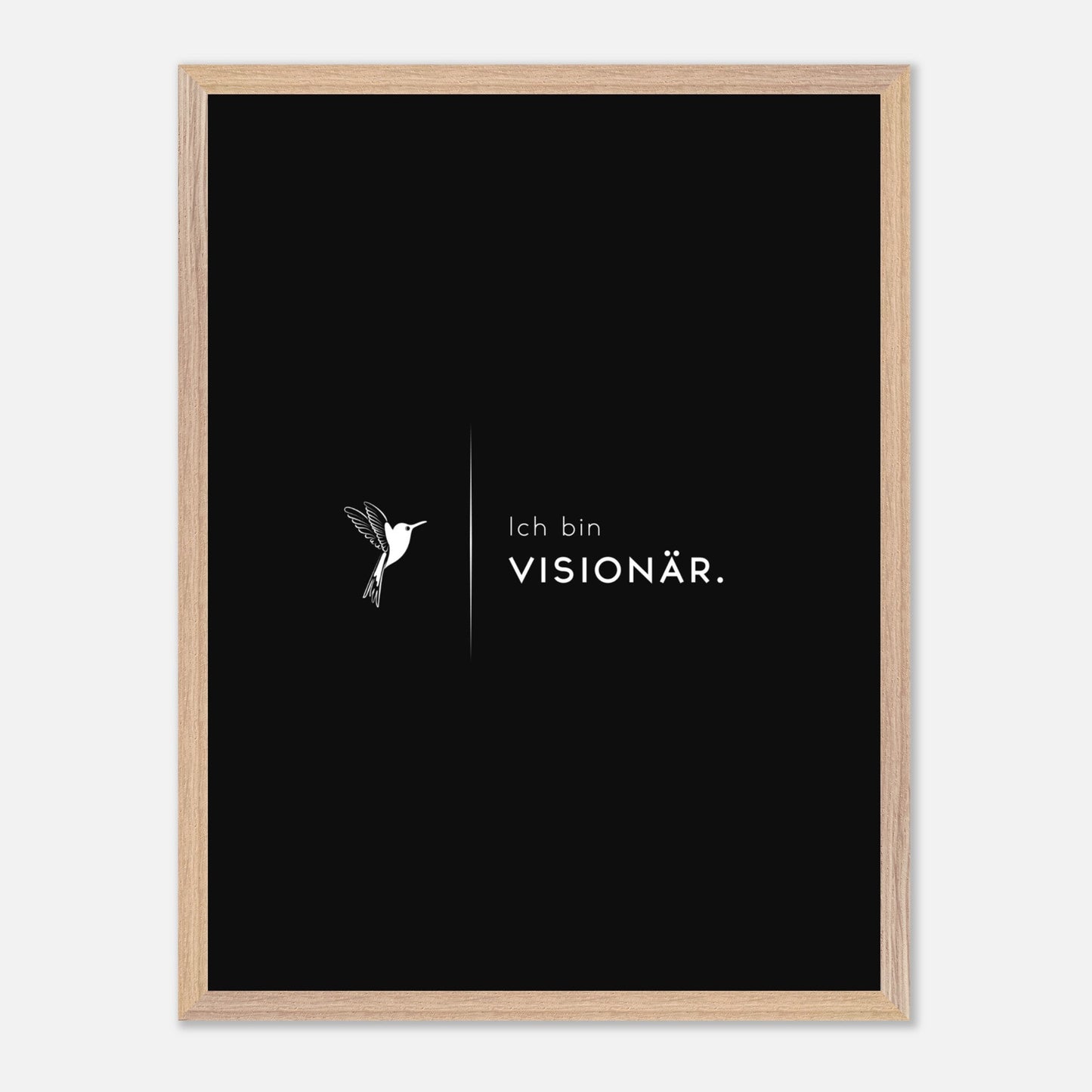 
                  
                    ICH BIN VISIONÄR Premium - Poster aus halbmattem Premium - Papier mit Holzrahmen 45x60 cm - Lukas Schmidt Wein
                  
                