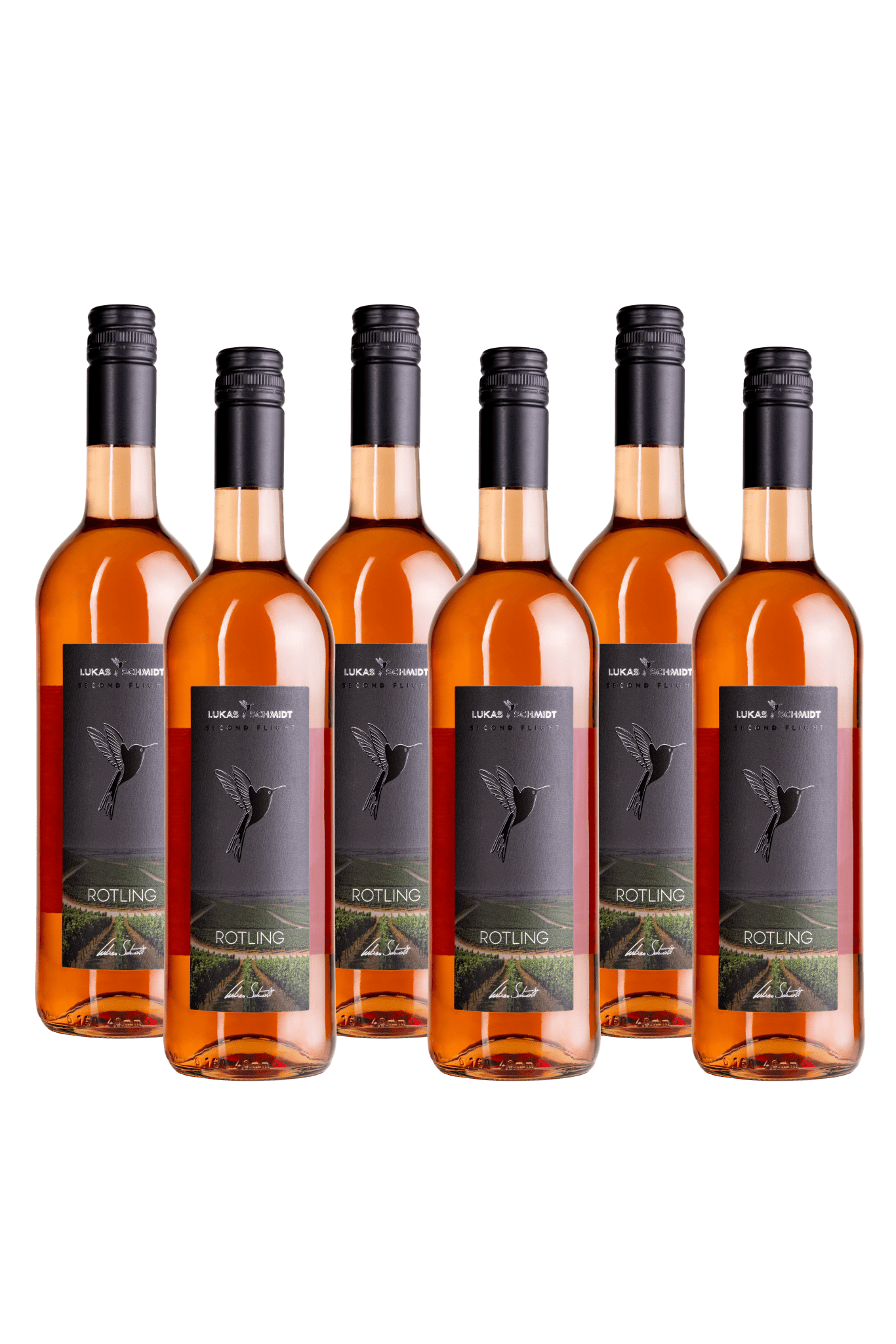 LUKAS SCHMIDT - Rotling - Second Flight - feinfruchtig - Set mit 6 Flaschen je 750ml - Lukas Schmidt Wein