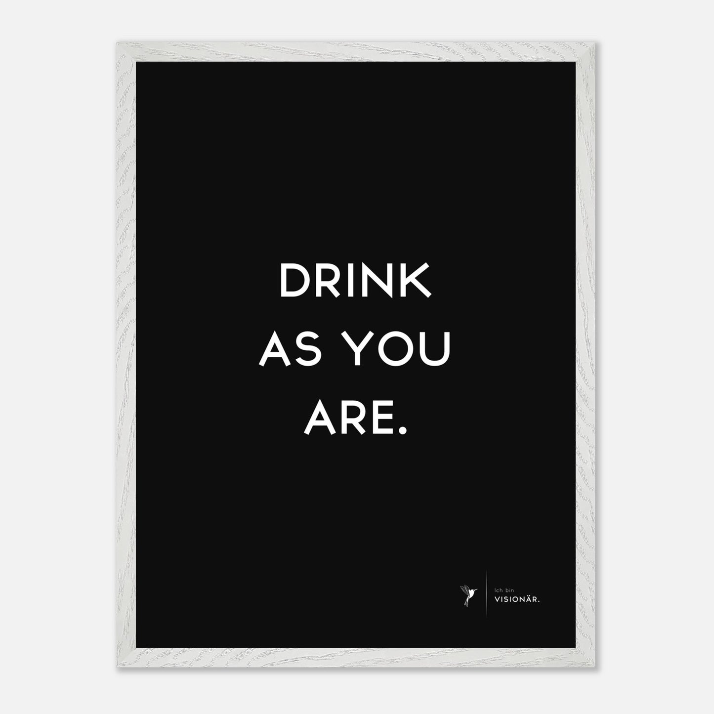 
                  
                    DRINK AS YOU ARE Premium - Poster aus halbmattem Premium - Papier mit Holzrahmen 45x60 cm - Lukas Schmidt Wein
                  
                