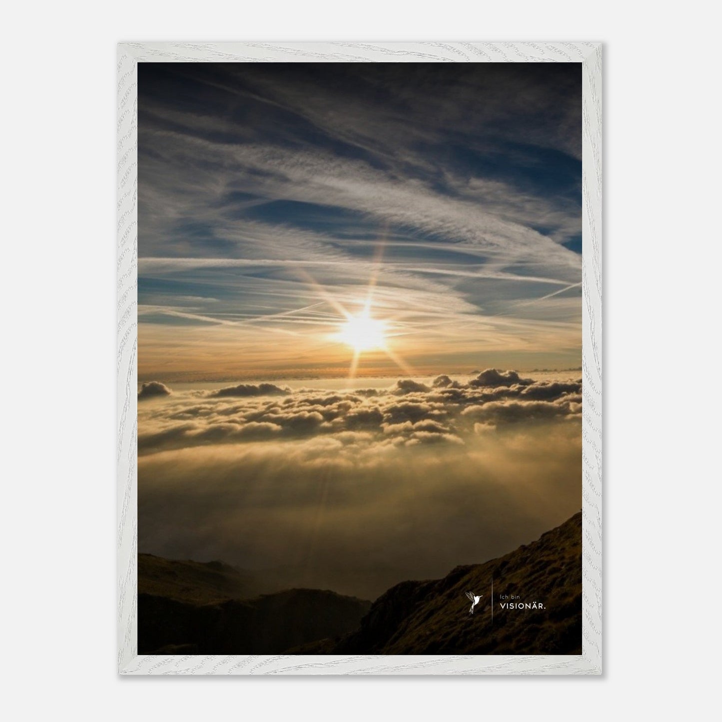 
                  
                    VISION PLACE SONNENUNTERGANG Premium - Poster aus halbmattem Premium - Papier mit Holzrahmen 45x60 cm - Lukas Schmidt Wein
                  
                