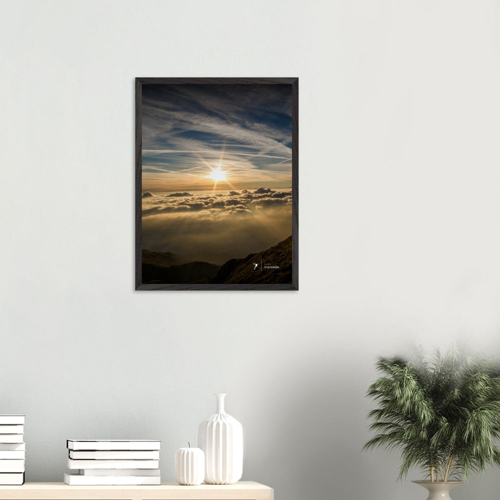 
                  
                    VISION PLACE SONNENUNTERGANG Premium - Poster aus halbmattem Premium - Papier mit Holzrahmen 45x60 cm - Lukas Schmidt Wein
                  
                