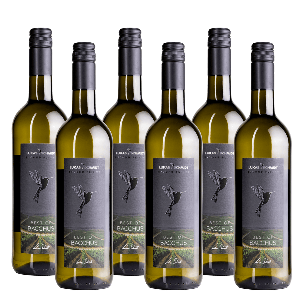 LUKAS SCHMIDT - Best of Bacchus - Second Flight - feinfruchtig - Set mit 6 Flaschen je 750ml - Lukas Schmidt Wein