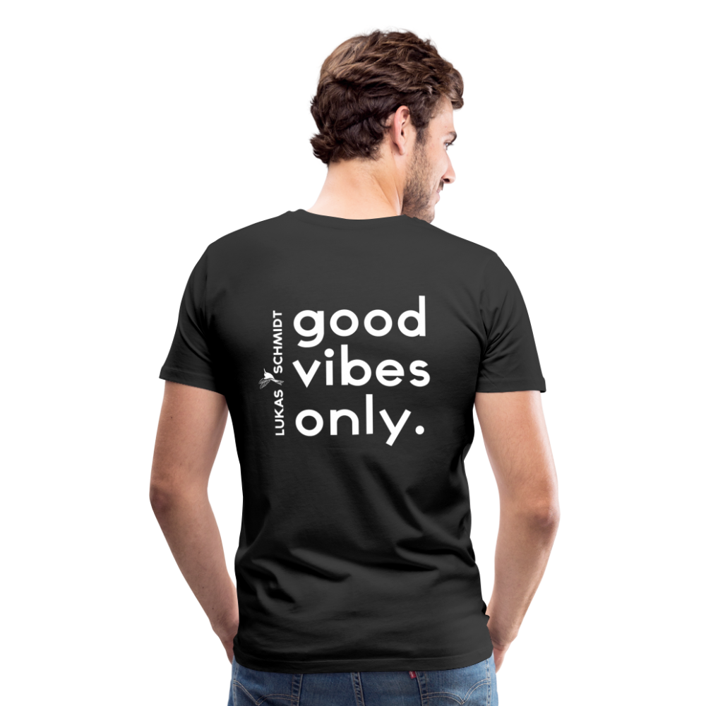 LUKAS SCHMIDT® GOOD VIBES ONLY Männer Premium T-Shirt - Schwarz
