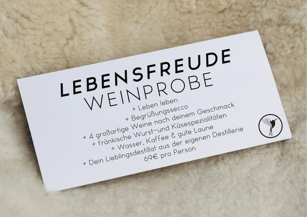 LEBENSFREUDE Weinprobe Gutschein - Lukas Schmidt Wein