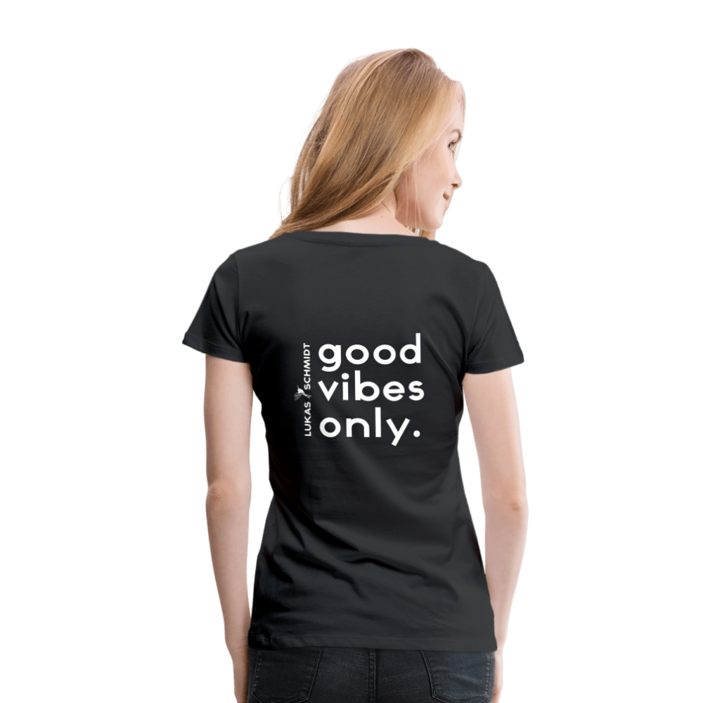 LUKAS SCHMIDT® GOOD VIBES ONLY Frauen Premium T-Shirt - Lukas Schmidt Wein