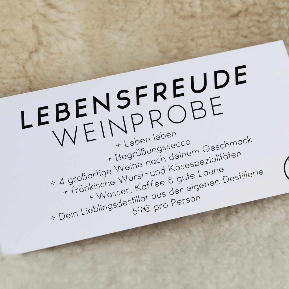 LUKAS SCHMIDT LEBENSFREUDE Weinprobe Gutschein - Lukas Schmidt Wein